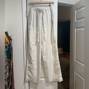 Vince White Striped Pants